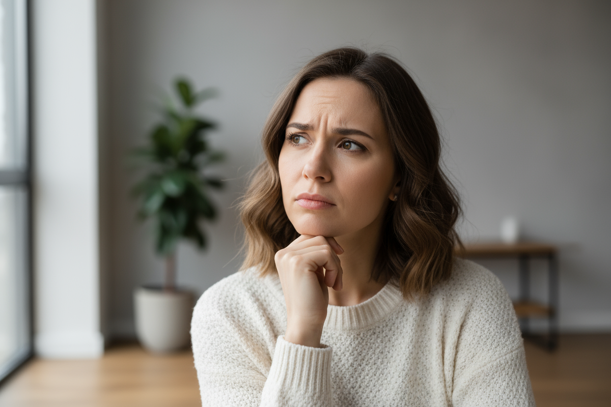 femme qui se questionne 